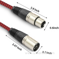 Custom 3M 10M 100M Shiled Audio Stereo 3PIN Connector Microphone Cannon Jack DMX XLR Cable